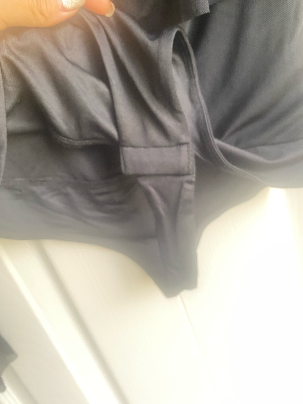 NEW AFRM Saylor long sleeve off the shoulder ruffle bodysuit in black Size L - Picture 8 of 12